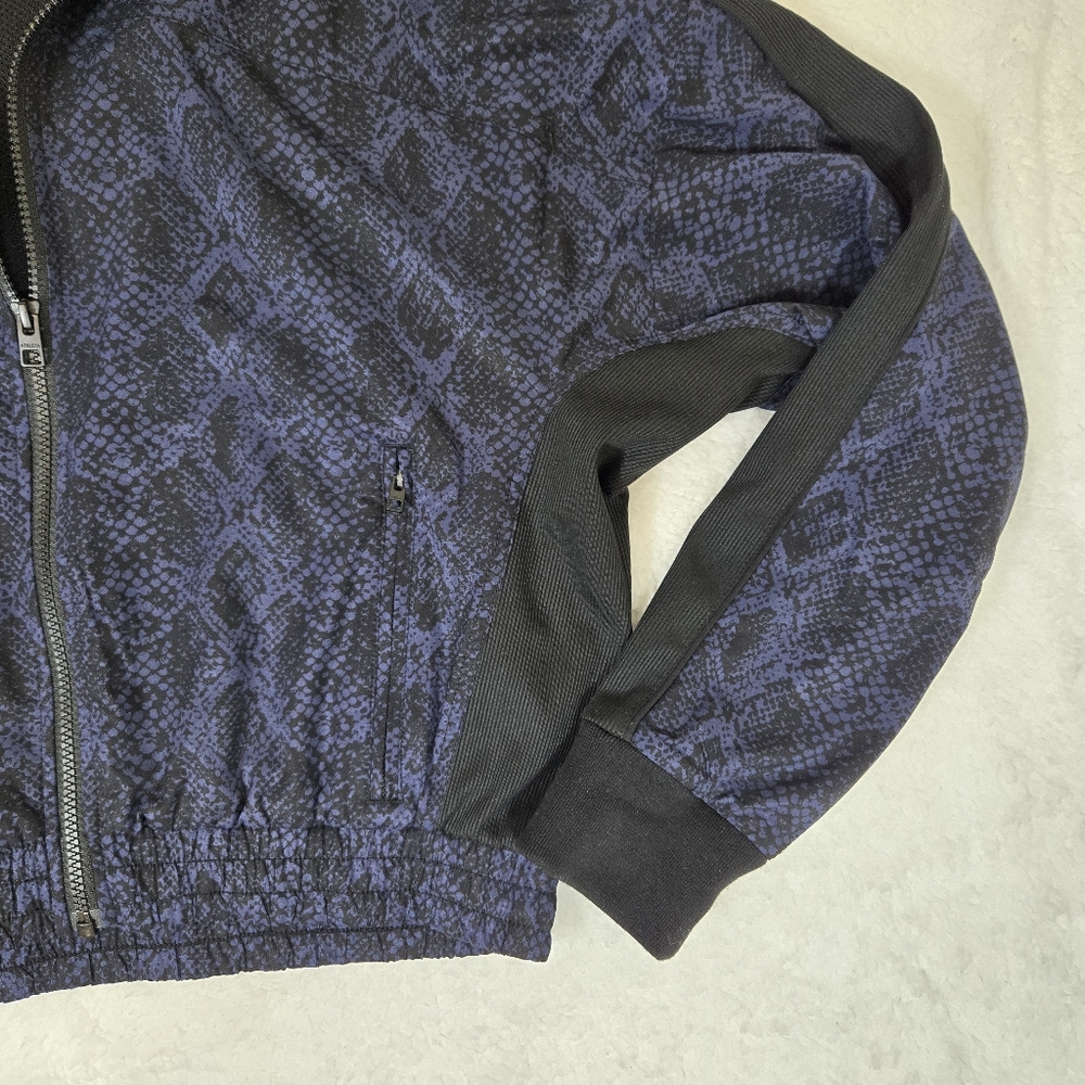 Athleta Brooklyn Track Bomber Python Printed Jack… - image 3